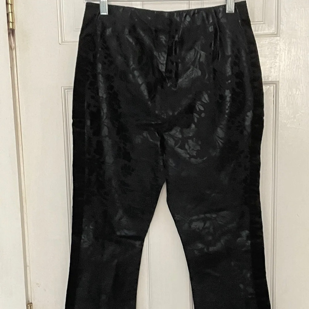 Anthropologie The Essential Skinny Black Floral Stretch Pants  Women's Sz 8